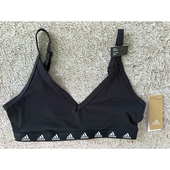 Adidas Purebare Light-Support Bra HA0067 - Black XL New - Picture 3 of 14